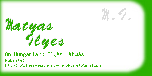 matyas ilyes business card