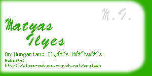 matyas ilyes business card